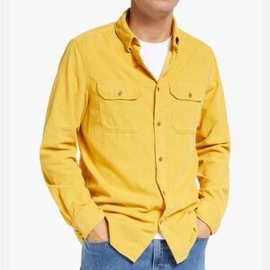 FJALLRAVEN Ovik Cord Button Down Shirt Yellow Size Medium